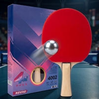 Set Raket Tenis Meja Serat Karbon & Kayu yang Dapat Disesuaikan dengan Layanan Pemotongan Desain Tahan Lama 2 Buah Pegangan Kayu Murni
