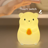 TAIKOO Nursery Veilleuse avec réglage de la minuterie Veilleuse de hamster mignon avec capteur tactile