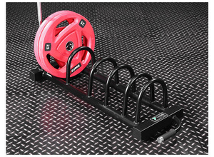 Accesorio para Equipos de <span class=keywords><strong>Fitness</strong></span>, Barra de Pesas para Gimnasio, Discos de Levantamiento de Pesas en Libras (LBS) y Kilogramos (KG), Discos de Goma con Revestimiento Protector, Discos de Peso con Tres Orificios - Product Image 5