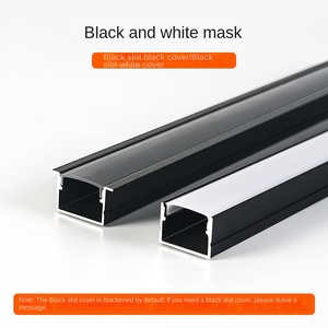 โปรไฟล์อะลูมิเนียมรูปตัวทีสำหรับไฟ LED สีดำอะโนไดซ์ 6063-T5 แสงวอร์มไวท์ 3500K อายุการใช้งาน 50000 ชม. แรงดันไฟฟ้า AC 85-265V CRI 90 - Product Image 3