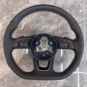 Volant en cuir personnalisé avec bouton de démarrage pour <span class=keywords><strong>Audi</strong></span> B9 A3 A4 A5 RS3 RS4 RS7 B8 RS5 S3 S4 S5 A6 A8 Q5 Q7 TT R8 S6 Accessoires de voiture - Product Image 3