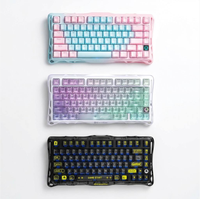 Teclado Mecánico GravaStar Mercury K1 Lite 75% Tri-Modo con Junta Transparente, Intercambiable en Caliente, 4000mAh RGB para Juegos de PC