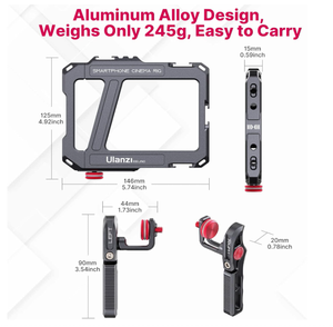 ULANZI Universelles Smartphone-<span class=keywords><strong>Video</strong></span>-Rig-Kit mit Griffen, Aluminium-Handstabilisator für Smartphone-Videoaufnahmen, Filmemacher-Griff für Videomacher - Product Image 3