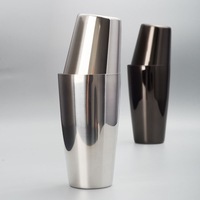 OUYADA Peralatan Bar Baja Anti Karat Logo Kustom Langsung dari Pabrik, Alat Bar Bartender 750ml Pengaduk Koktail Boston Shaker Tertutup Rapat