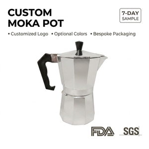 Cafetière à expresso pour cuisinière, cafetière italienne Moka, cafetière expresso pour cuisinière, cafetière Moka en aluminium - Product Image 1