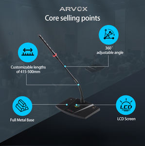 Otomatik kamera izleme ekipmanları kolaylık kongre sistemi ile toptan kablolu tartışma sistemi tavan mikrofon - Product Image 3