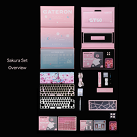 Ensemble clavier et pavé tactile GATERON X Sikakeyb Sakura édition limitée 60% avec capteur Hall magnétique, emballage de vente au détail premium