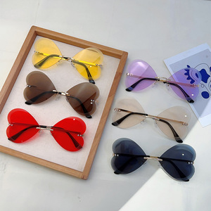 Duchi แว่นตาไล่ระดับสีประดับเพชรแบบไร้กรอบ UV400แว่นกันแดดแนวยุโรปอเมริกัน - Product Image 6