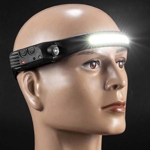 Bandeau de Travail à <span class=keywords><strong>LED</strong></span> Lampe Frontale à Bande <span class=keywords><strong>LED</strong></span> avec Détecteur de Mouvement USB Lumière Douce et Légère - pour la Chasse et la Pêche - Product Image 4