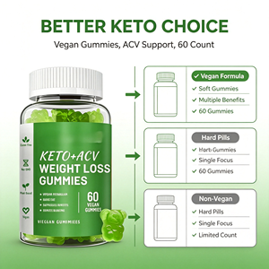 Gomitas Veganas <span class=keywords><strong>Keto</strong></span> ACV para Pérdida de Peso con Vinagre de Sidra de Manzana, Apoyo a las Cetonas, Quema Grasa Abdominal, Aumento de Energía - Product Image 4