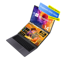 Laptop Aziendale Intel con Doppio Schermo IPS Touch da 14 Pollici, Nuovo di Fabbrica, Windows 11 in Inglese, SSD ad Alte Prestazioni