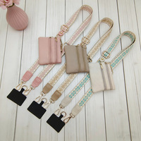 Nouvel Arrivage – Sangle de Téléphone Bandoulière Amovible et Réglable de 2,5 cm de Large avec Mini Pochette Zippée en Cuir – Sangles de Remplacement pour Ceinture