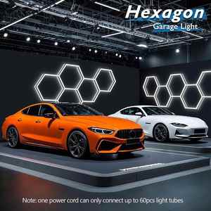 Garage <b>Light</b> Hexagon <b>LED</b> Tube Honeycomb <b>Ceiling</b> Lighting 110V-240V Modern High CRI 90 <b>Dimmable</b> 5000K Daylight 264000 Lumens - Product Image 3