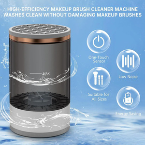 Nettoyeur de pinceaux de maquillage automatique rechargeable par USB, outil de nettoyage électrique portable pour pinceaux de nail art, pinceaux cosmétiques, salon de beauté - Product Image 3