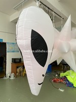 Ballon gonflable en forme de tête d'extraterrestre lumineux pour la décoration sur le thème de l'espace