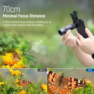 NEEWER LS-78 Téléobjectif 400 mm, distance de mise au point minimale de 70 cm, clip fileté de 17 mm pour iPhone, objectif en verre à mise au point manuelle (MF), moule privé - Product Image 2