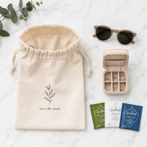 Bolsa de Lona Pequeña con Cordón, Personalizable con Logotipo, para Guardar Velas, Reutilizable, Moderna, de Algodón Premium - Product Image 2