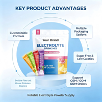 Poudre d'électrolytes végétalienne sans sucre, enrichie en vitamines du complexe B, magnésium, calcium, mélange Keto
