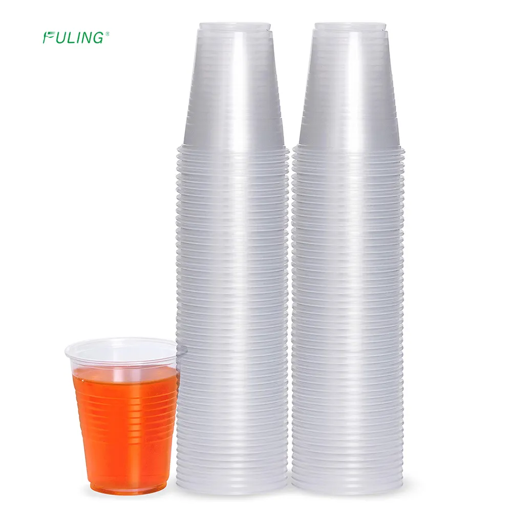 Fuling 5 Oz 7 Oz 9 Oz 12 Oz Wegwerp Plastic Middelzware Heldere Drinkbekers