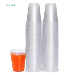 FULING 5 oz 7 oz 9 oz 12 oz Disposable Plastic Medium Weight Clear Drinking Cups