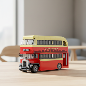 991015 Autobús Turístico Rojo de Dos Pisos, Modelo 1:24, Juguete de Construcción de Plástico, Set de Bloques de Construcción de 642 Piezas, Adorno para Armar DIY - Product Image 4