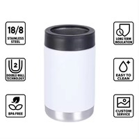Porte-bouteille de bière isolé en acier inoxydable portable de 12oz refroidisseur de canette sous vide pour boire