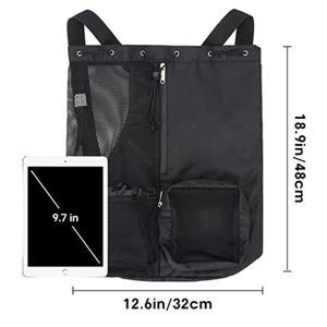 Custom Nylon <b>Drawstring</b> <b>Backpack</b> Breathable Mesh Bags Gym Beach Swimming Bagpack Draw String Back Pack for Travel - Product Image 4