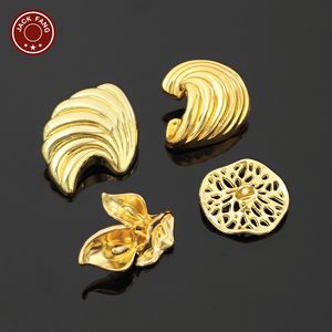 Botones Metálicos con Vástago, Botones Personalizados con Formas Irregulares, Logotipo Grabado, Botón Elegante Dorado para Ropa - Product Image 3