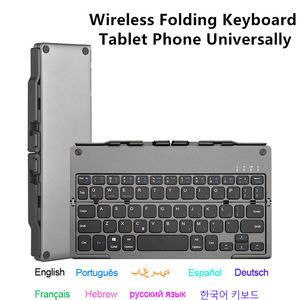 Teclado inalámbrico plegable con soporte <span class=keywords><strong>para</strong></span> <span class=keywords><strong>iPad</strong></span>, tableta, teléfono portátil, <span class=keywords><strong>Mini</strong></span> teclado <span class=keywords><strong>para</strong></span> Windows <span class=keywords><strong>IOS</strong></span> Android - Product Image 5