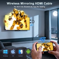 Kabelloser Display-Sender-Adapter Airplay Miracast Bildschirmspiegelung Extender für Video- und Audio-Streaming TV/Projektor Kunststoff