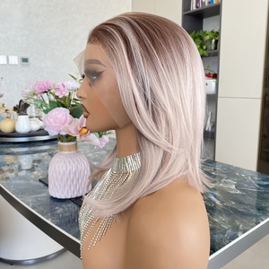 Peluca sintética de 10 pulgadas, onda corta súper ondulada, 13x4, encaje HD, resistente a altas temperaturas, nuevo diseño, textura suave, aspecto de volumen natural, para mujeres. - Product Image 3