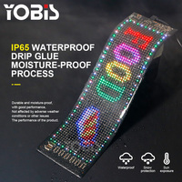 Panneau matriciel flexible à LED programmable, contrôle par application Bluetooth, affichage LED personnalisé avec texte, motif, animation, défilement pour voiture
