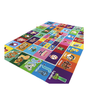 Tapis <span class=keywords><strong>de</strong></span> jeu pour enfants en polyester, lavable, antidérapant, avec support rembourré, design enfantin, éducatif, pour <span class=keywords><strong>la</strong></span> maison et <span class=keywords><strong>la</strong></span> prière - Product Image 1