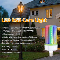 Vente en gros usine – Ampoule LED maïs dimmable avec capteur et télécommande, E27 E40, en alliage d'aluminium, 80W 100W 5000K