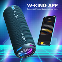 W-King D320 Mini Boombox Lumière LED Portable 40W Lecteur de musique d'extérieur Subwoofer Cadeau Sans fil Bluetoothes Haut-parleur Boombox Haut-parleur