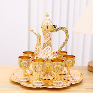 Set di liquori in stile europeo tazza di liquore creativo per la casa antico matrimonio di fascia alta da 8 pezzi Set regalo - Product Image 4