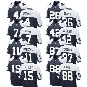 Maglia Dallas 2026 Personalizzata, Maglie da Football Americano Ricamate, Uniformi Sportive Giovanili con Loghi, Blu Navy e Bianco - Product Image 1