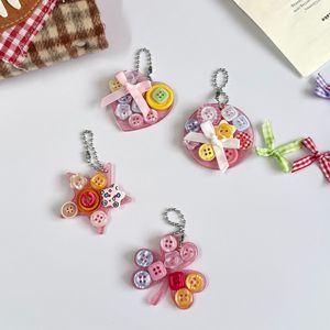 <span class=keywords><strong>AM</strong></span> Ins Pendentif Bouton Créatif Porte-clés Élégant Trèfle à Quatre Feuilles Étoile Cœur Breloque de Sac - Product Image 5