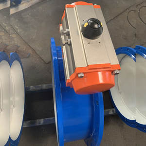 Vanne papillon en acier au carbone à ventilation pneumatique D641W-6C, résistante aux hautes températures, pour les conduits de gaz de combustion, les conduits de chauffage et la poussière - Product Image 1