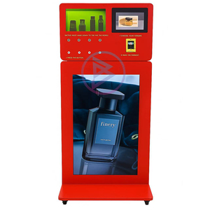USA thiết kế mới tùy chỉnh màu đỏ 5 phun vòi phun đứng nước hoa Máy bán hàng tự động với 43 inch màn hình cảm ứng SDK chức năng - Product Image 1