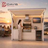 Fabricant d'Équipements de Cuisine Extérieure : Armoires Modulaires en Acier Inoxydable avec Barbecue, Évier, Îlot de Rangement et Plan de Travail pour Jardin