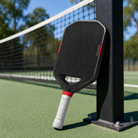 Raquette de pickleball haut de gamme en fibre de carbone 3K, pressée à chaud, monobloc, avec noyau en mousse EPP haute densité et structure Booster
