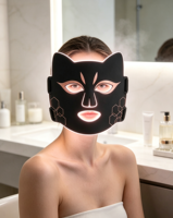 Masque LED pour le soin du visage avec minuteur, modes réglables, batterie rechargeable