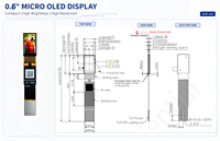 Micro OLED de 0,6 pouces |   1920x1080 |   3000/6000 Nits |   Jusqu'à 120 Hz pour AR / EVF / Imagerie thermique / Vision nocturne / HMD