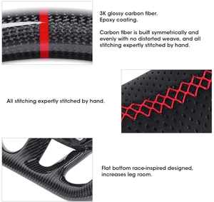 Volante con Detalles en Carbono y Alcántara para <span class=keywords><strong>BMW</strong></span> F01F07 F10 <span class=keywords><strong>F20</strong></span> F22 F30 F31 F32 F35 M5 F87 M3 F80 M4 F82 F90 X5 F15 F16 - Product Image 6