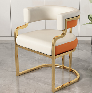 Chaise de bar nordique pivotante en métal et velours, tabouret de cuisine moderne de luxe en cuir doré, durable, pour table de bar - Product Image 3
