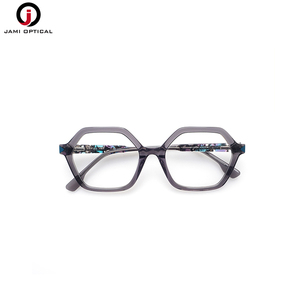 للبيع بالجملة الأكثر مبيعًا نظارات بصرية نسائية خفيفة الوزن للغاية بإطار سداسي أنيق - Product Image 2