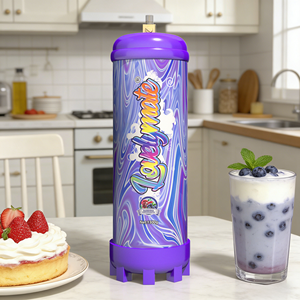 Cilindro de gas CO2 metálico para crema batida, para la elaboración de postres y equipos de procesamiento de alimentos (Stock en EE. UU.) - Product Image 1