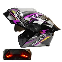 Offre Spéciale Casques Moto Intégraux à LED, Modulaires Relevables en ABS, Casques de Moto pour Adultes Accessoires