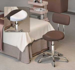 Sillón elevador con ruedas y asiento tipo sillín específico para salón de belleza, taburete silencioso con ruedas, taburete profesional para barbería, banco para técnico de uñas - Product Image 6